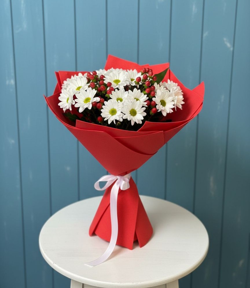 Букет цветов из: Хризантемы в Красной горе