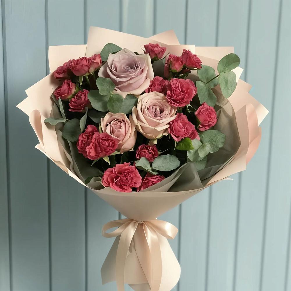 Букет цветов из: Гвоздики и Розы в Красной горе