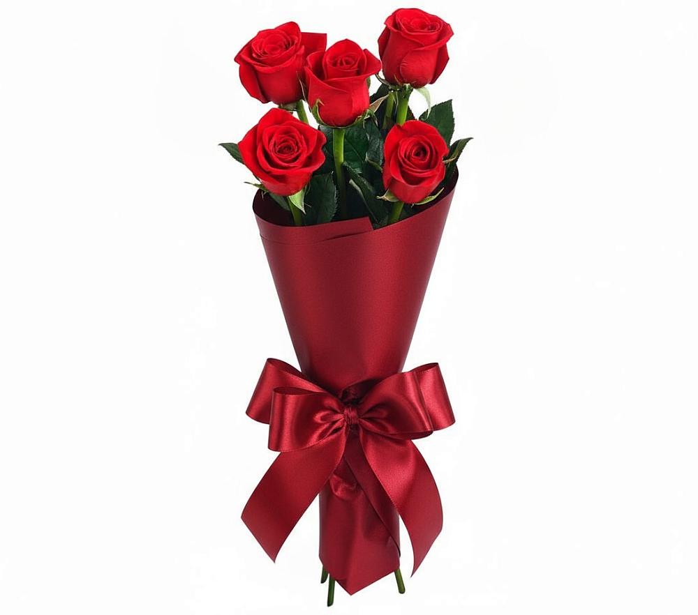 Букет 5 Красных роз Эдлесс Лав в Красной горе