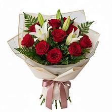 Букет цветов из:  Лилии и Розы в Красной горе