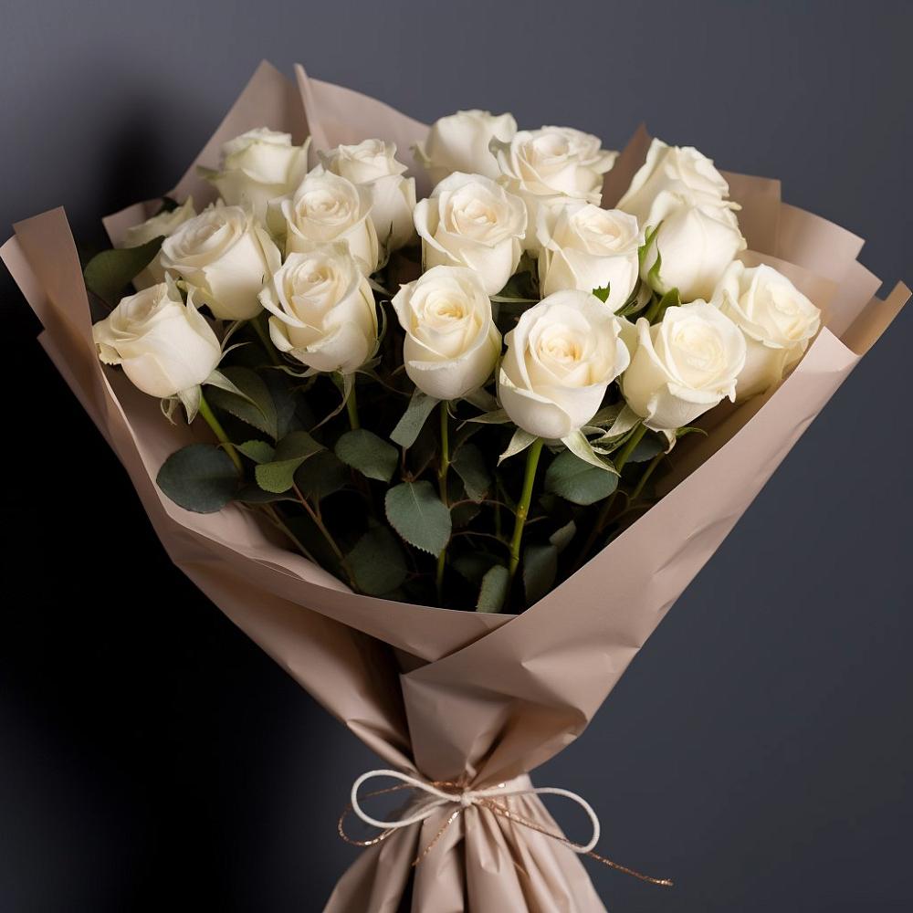 Букет 17 Белых роз в Красной горе