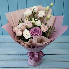 Букет цветов из:  Розы и Лизиантусы в Красной горе