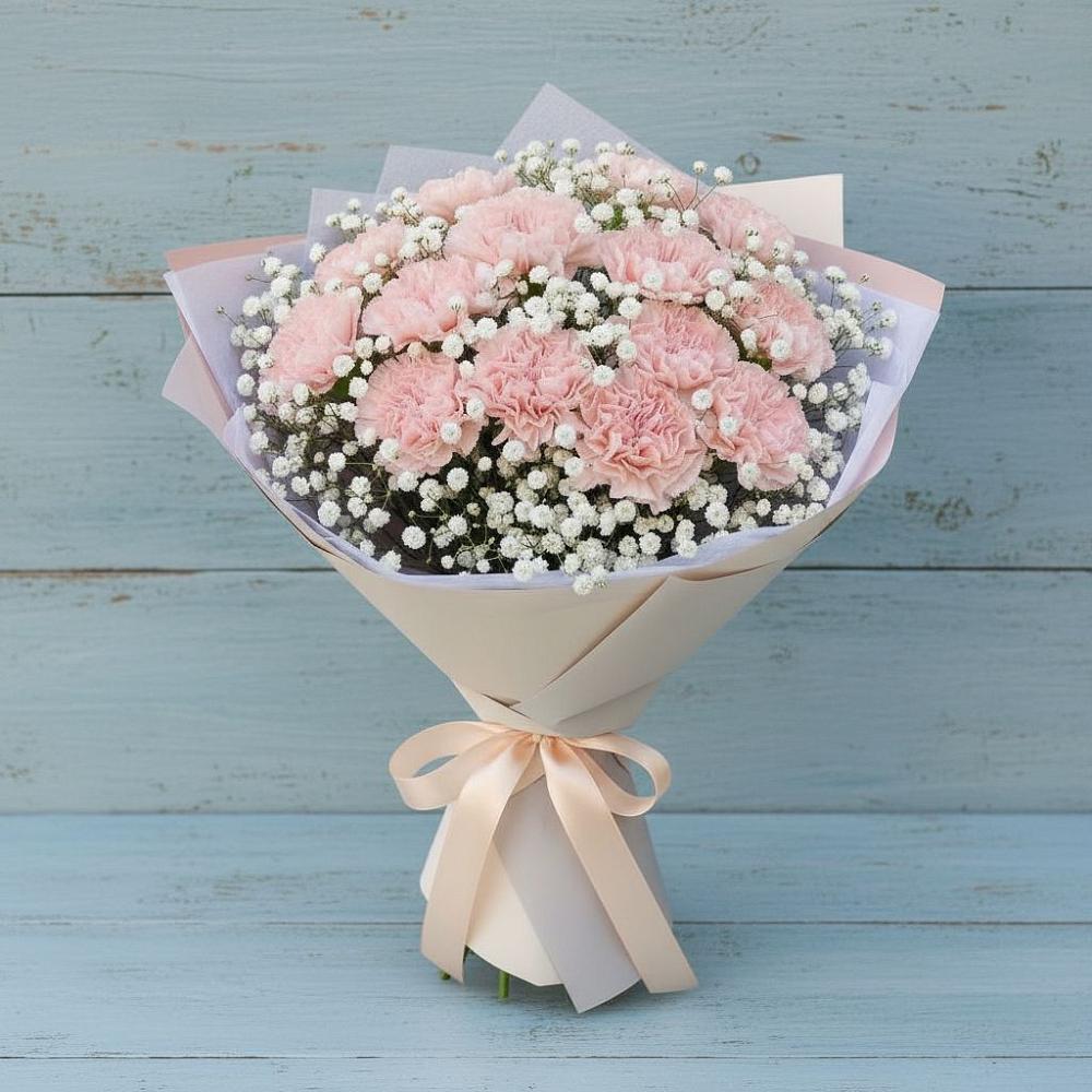 Букет цветов из: Гвоздики в Красной горе