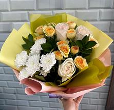 Букет цветов из:  Розы и Хризантемы #REPLACE_PRED# Красной горе