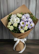 Букет цветов из:  Хризантемы и Розы в Красной горе