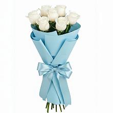 Букет 7 белых роз Проуд в Красной горе