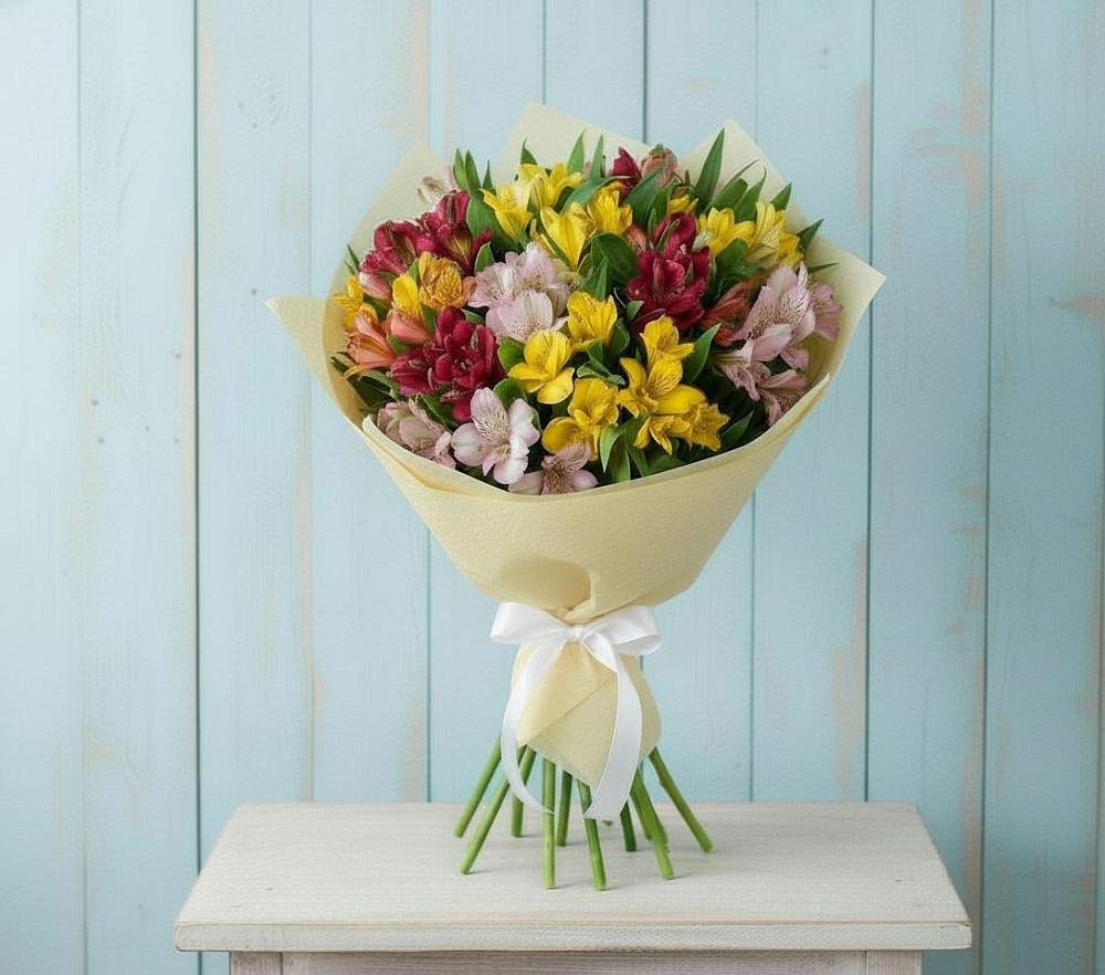 Букет цветов из: Альстромерии в Красной горе