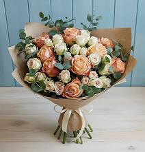 Букет цветов из:  Альстромерии и Розы в Красной горе