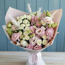 Букет цветов из:  Альстромерии и Розы в Красной горе