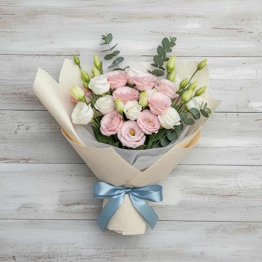 Букет цветов из: Лизиантусы в Красной горе